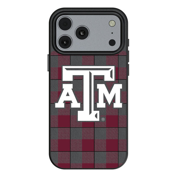 Texas A&M University Aggies Plaid iPhone MagSafe Compatible Phone Case for Apple iPhone