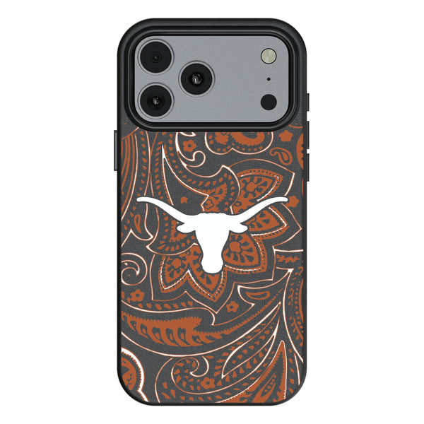 University of Texas Longhorns Paisley iPhone MagSafe Compatible Phone Case for Apple iPhone