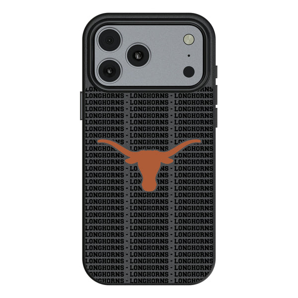 University of Texas Longhorns Text Backdrop iPhone MagSafe Compatible Phone Case for Apple iPhone