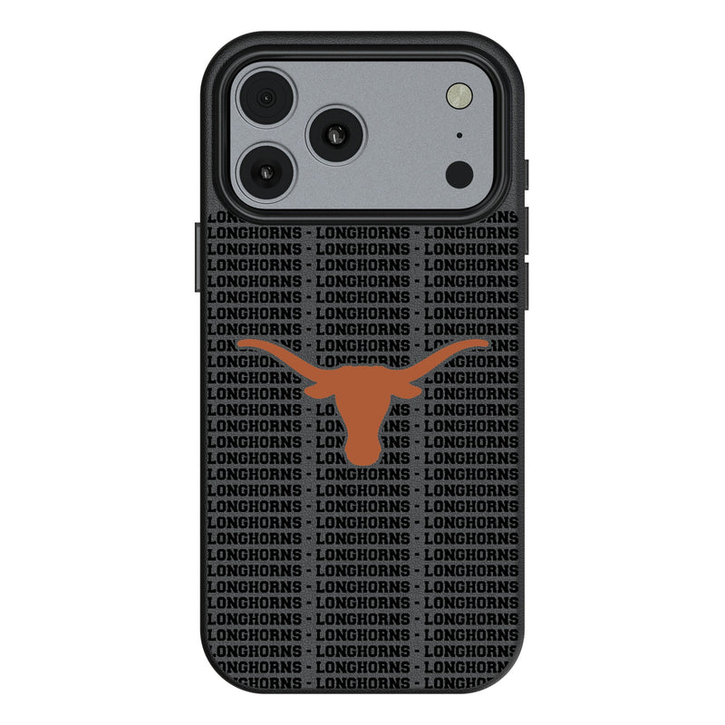 University of Texas Longhorns Text Backdrop iPhone MagSafe Compatible Phone Case for Apple iPhone
