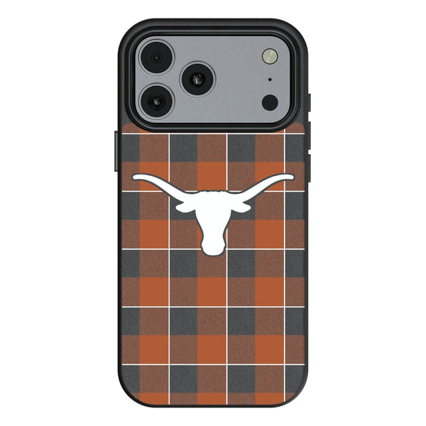 University of Texas Longhorns Plaid iPhone MagSafe Compatible Phone Case for Apple iPhone