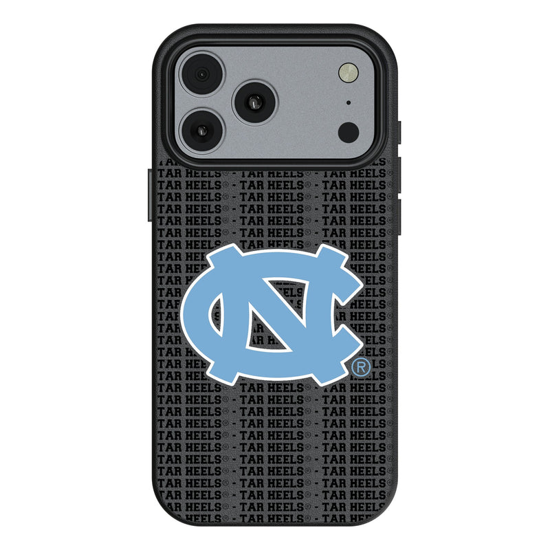 University of North Carolina Tar Heels Text Backdrop iPhone MagSafe Compatible Phone Case for Apple iPhone