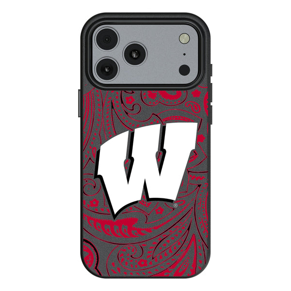 University of Wisconsin Badgers Paisley iPhone MagSafe Compatible Phone Case for Apple iPhone