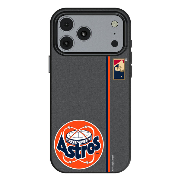 Houston Astros 1977-1993 - Cooperstown Collection Sidebar iPhone MagSafe Compatible Phone Case for Apple iPhone