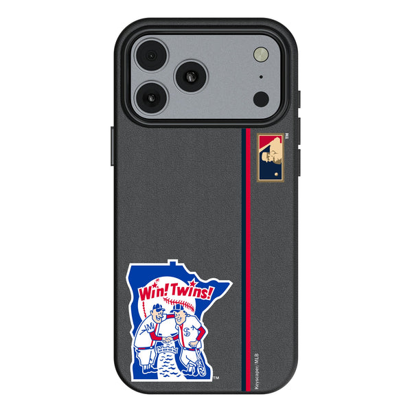 Minnesota Twins 1976-1986 - Cooperstown Collection Sidebar iPhone MagSafe Compatible Phone Case for Apple iPhone