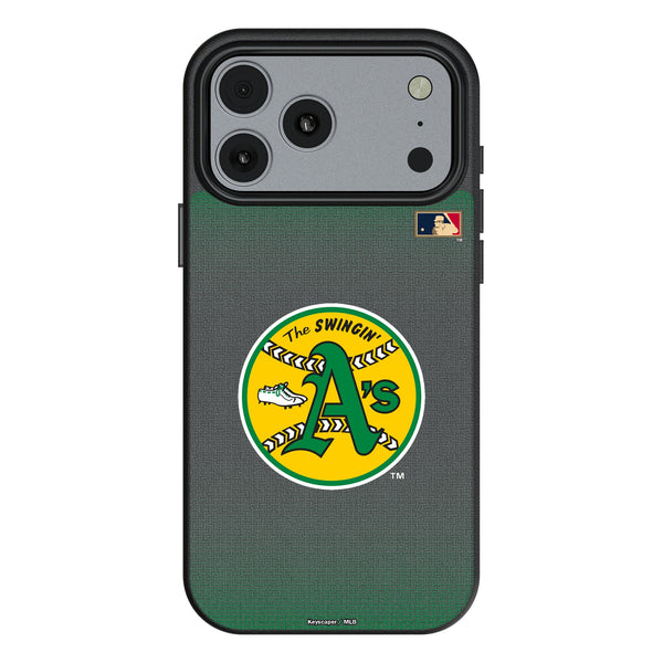 Oakland As 1971-1981 - Cooperstown Collection Linen iPhone MagSafe Compatible Phone Case for Apple iPhone