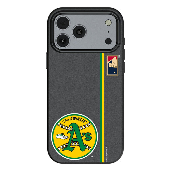 Oakland As 1971-1981 - Cooperstown Collection Sidebar iPhone MagSafe Compatible Phone Case for Apple iPhone