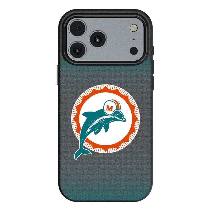 Miami Dolphins 1966-1973 Historic Collection Linen iPhone MagSafe Compatible Phone Case for Apple iPhone