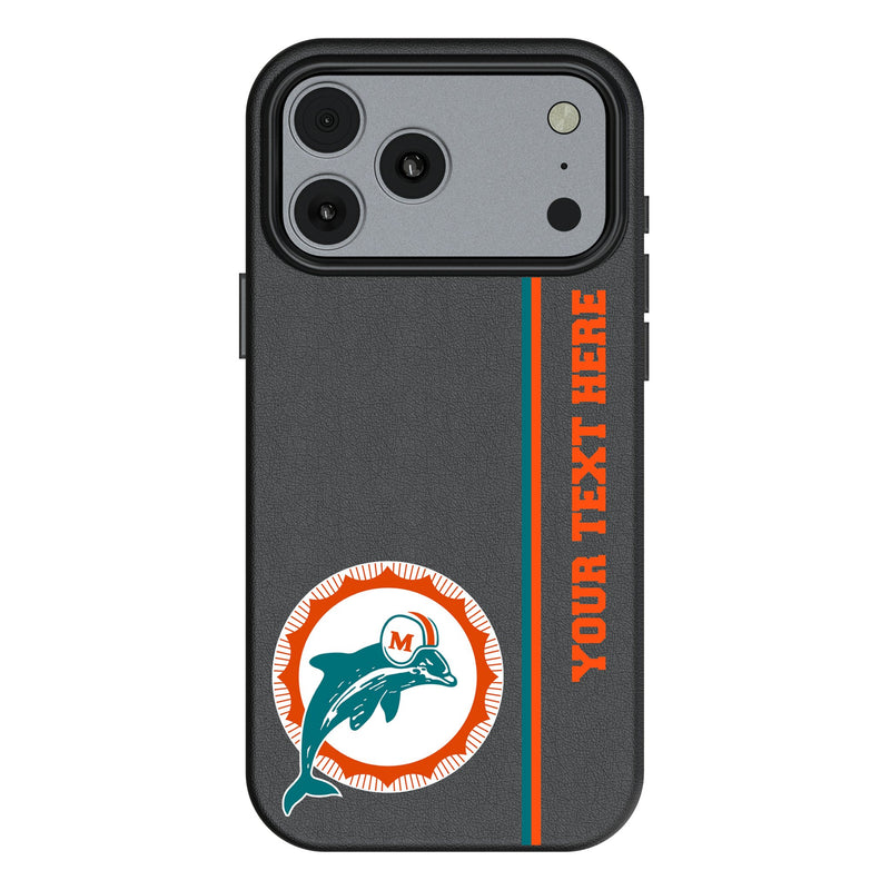Miami Dolphins 1966-1973 Historic Collection Personalized Sidebard iPhone MagSafe Compatible Phone Case for Apple iPhone