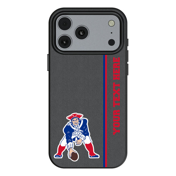 New England Patriots Historic Collection Personalized Sidebard iPhone MagSafe Compatible Phone Case for Apple iPhone