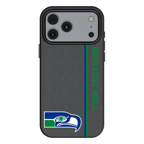 Seattle Seahawks Historic Collection Personalized Sidebard iPhone MagSafe Compatible Phone Case for Apple iPhone