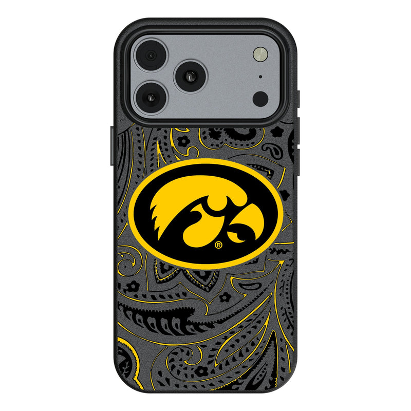 University of Iowa Hawkeyes Paisley iPhone MagSafe Compatible Phone Case for Apple iPhone