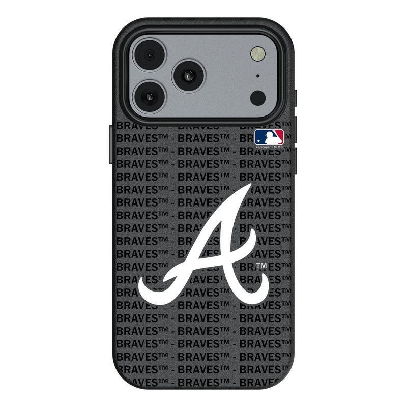 Atlanta Braves Text Backdrop iPhone MagSafe Compatible Phone Case for Apple iPhone
