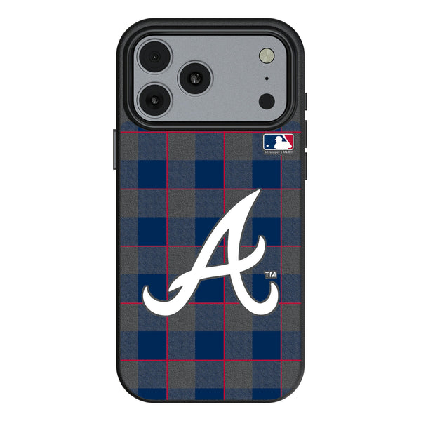 Atlanta Braves Plaid iPhone MagSafe Compatible Phone Case for Apple iPhone