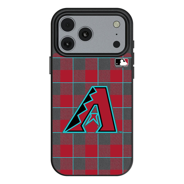 Arizona Diamondbacks Plaid iPhone MagSafe Compatible Phone Case for Apple iPhone