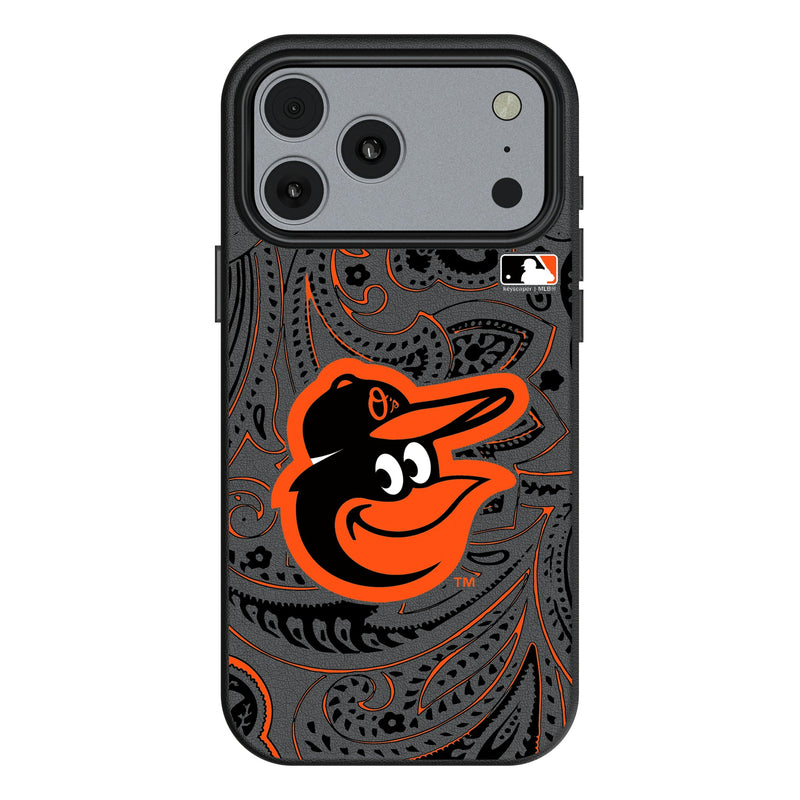 Baltimore Orioles Paisley iPhone MagSafe Compatible Phone Case for Apple iPhone