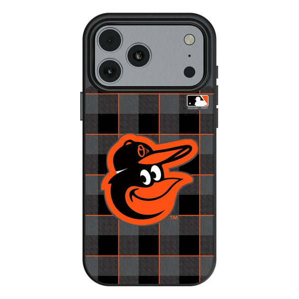 Baltimore Orioles Plaid iPhone MagSafe Compatible Phone Case for Apple iPhone