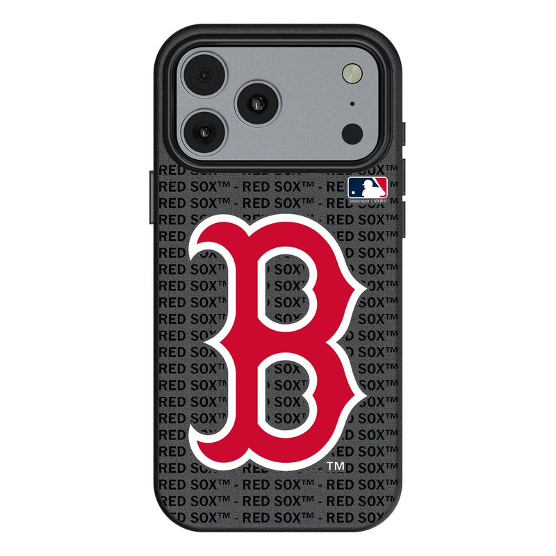 Boston Red Sox Text Backdrop iPhone MagSafe Compatible Phone Case for Apple iPhone