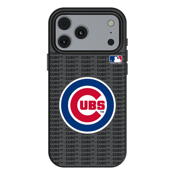 Chicago Cubs Text Backdrop iPhone MagSafe Compatible Phone Case for Apple iPhone