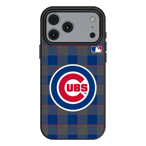 Chicago Cubs Plaid iPhone MagSafe Compatible Phone Case for Apple iPhone