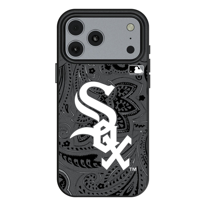 Chicago White Sox Paisley iPhone MagSafe Compatible Phone Case for Apple iPhone