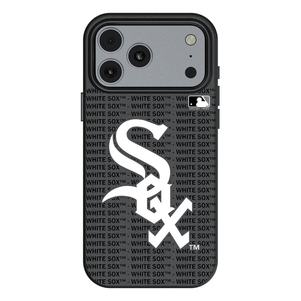 Chicago White Sox Text Backdrop iPhone MagSafe Compatible Phone Case for Apple iPhone