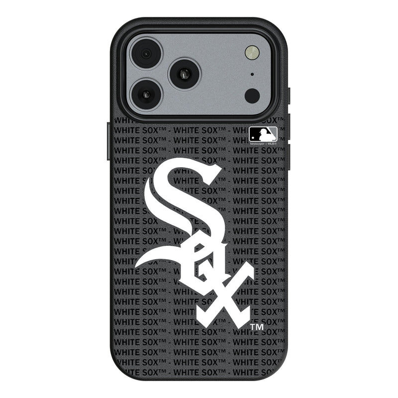 Chicago White Sox Text Backdrop iPhone MagSafe Compatible Phone Case for Apple iPhone