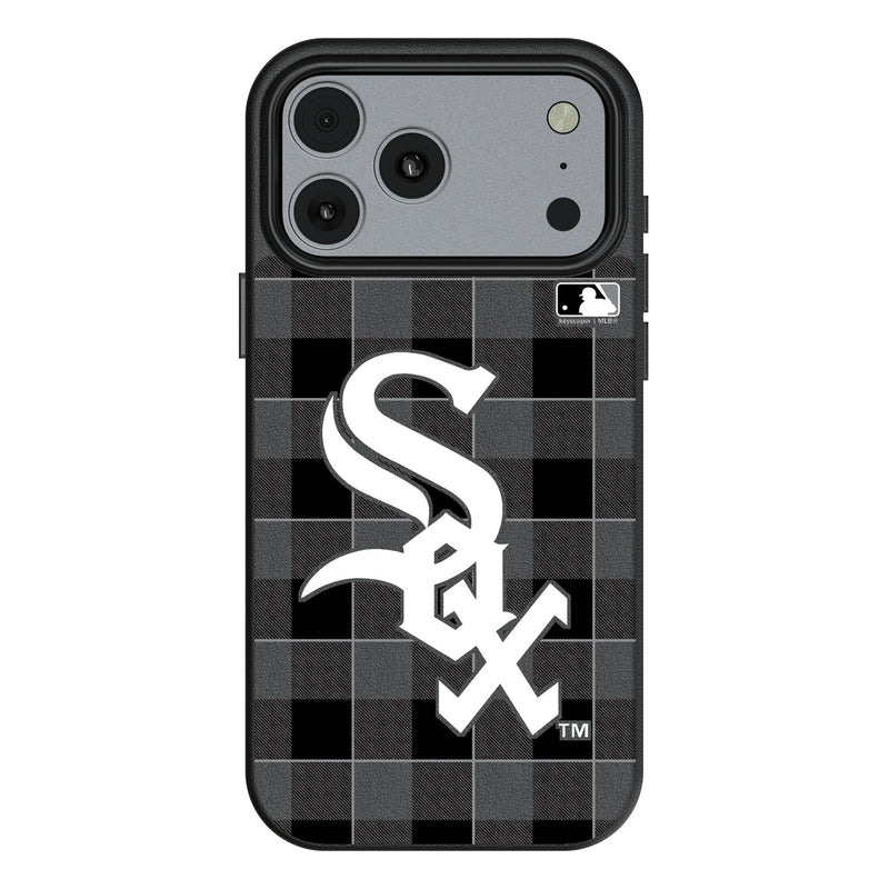 Chicago White Sox Plaid iPhone MagSafe Compatible Phone Case for Apple iPhone
