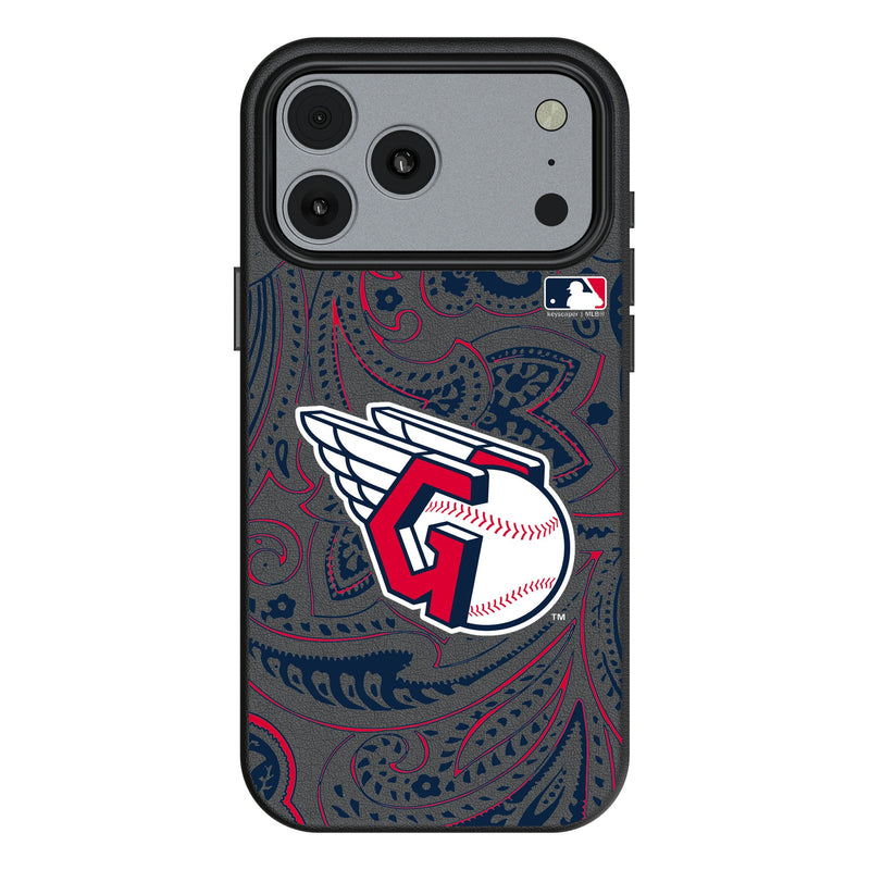 Cleveland Guardians Paisley iPhone MagSafe Compatible Phone Case for Apple iPhone
