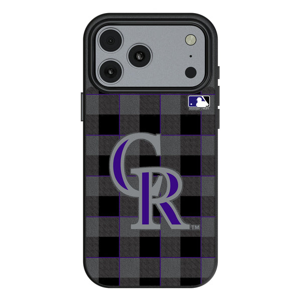 Colorado Rockies Plaid iPhone MagSafe Compatible Phone Case for Apple iPhone