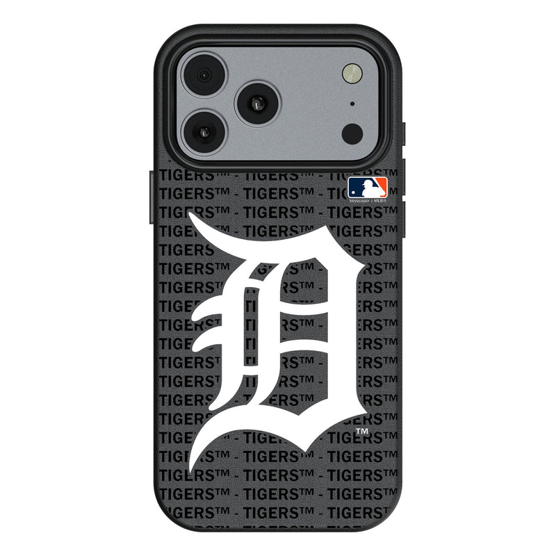 Detroit Tigers Text Backdrop iPhone MagSafe Compatible Phone Case for Apple iPhone