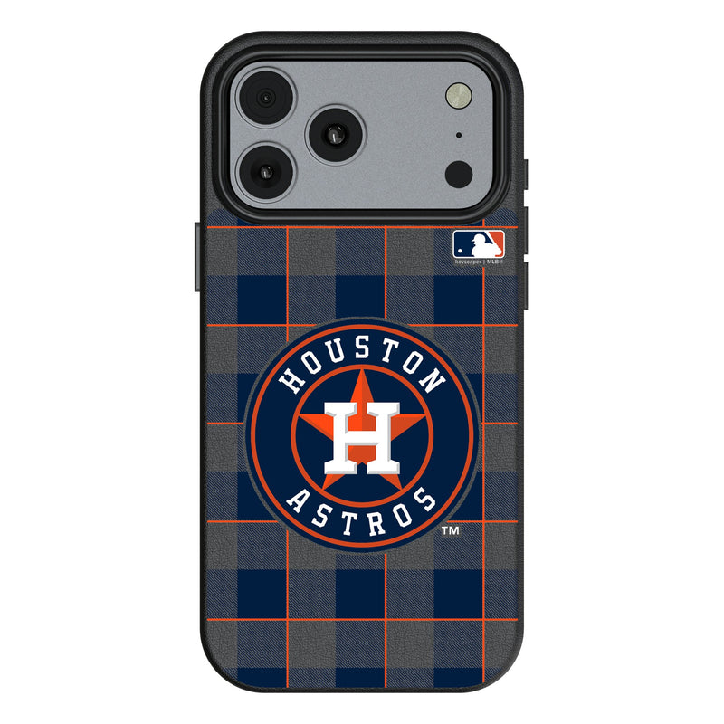Houston Astros Plaid iPhone MagSafe Compatible Phone Case for Apple iPhone