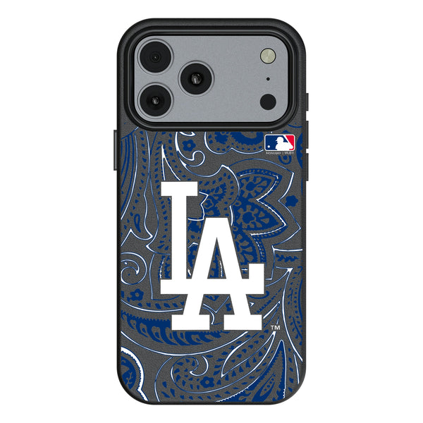 LA Dodgers Paisley iPhone MagSafe Compatible Phone Case for Apple iPhone