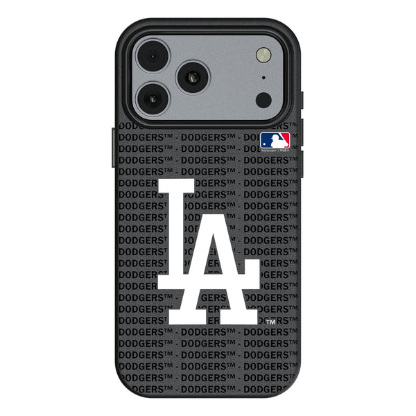 LA Dodgers Text Backdrop iPhone MagSafe Compatible Phone Case for Apple iPhone
