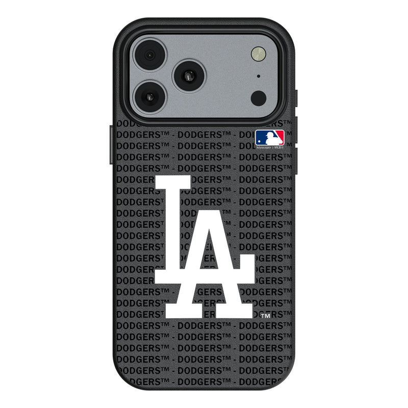 LA Dodgers Text Backdrop iPhone MagSafe Compatible Phone Case for Apple iPhone