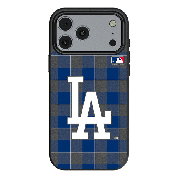 LA Dodgers Plaid iPhone MagSafe Compatible Phone Case for Apple iPhone