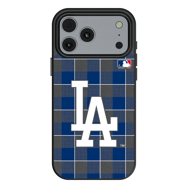 LA Dodgers Plaid iPhone MagSafe Compatible Phone Case for Apple iPhone