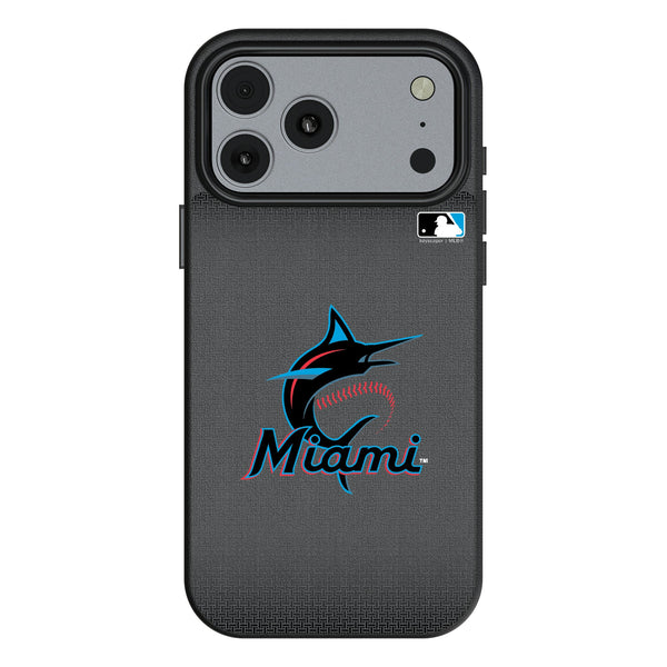 Miami Marlins Linen iPhone MagSafe Compatible Phone Case for Apple iPhone
