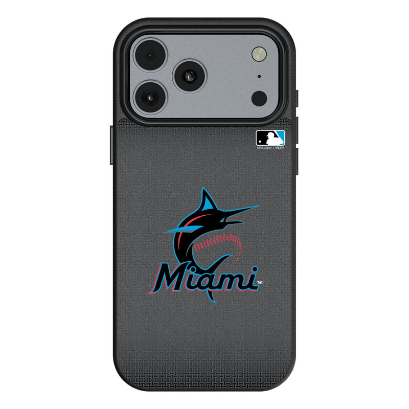 Miami Marlins Linen iPhone MagSafe Compatible Phone Case for Apple iPhone
