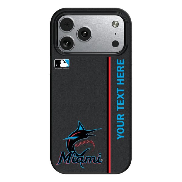 Miami Marlins Personalized Sidebard iPhone MagSafe Compatible Phone Case for Apple iPhone