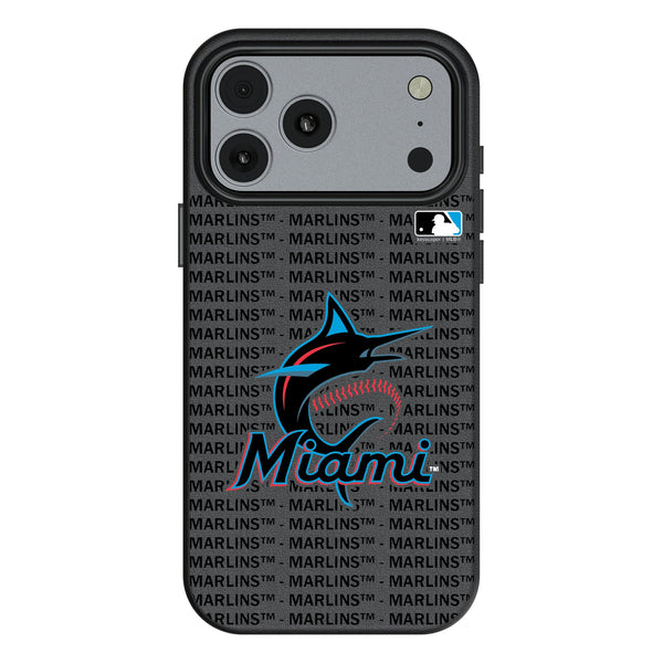 Miami Marlins Text Backdrop iPhone MagSafe Compatible Phone Case for Apple iPhone