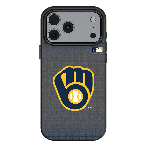Milwaukee Brewers Linen iPhone MagSafe Compatible Phone Case for Apple iPhone