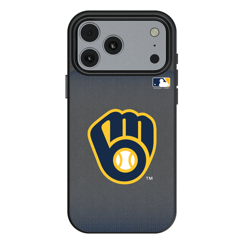 Milwaukee Brewers Linen iPhone MagSafe Compatible Phone Case for Apple iPhone