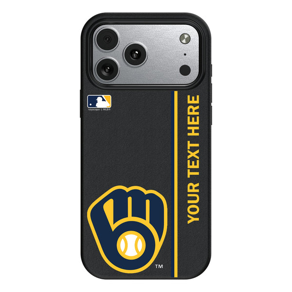 Milwaukee Brewers Personalized Sidebard iPhone MagSafe Compatible Phone Case for Apple iPhone
