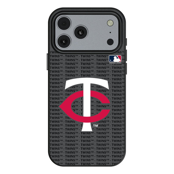 Minnesota Twins Text Backdrop iPhone MagSafe Compatible Phone Case for Apple iPhone