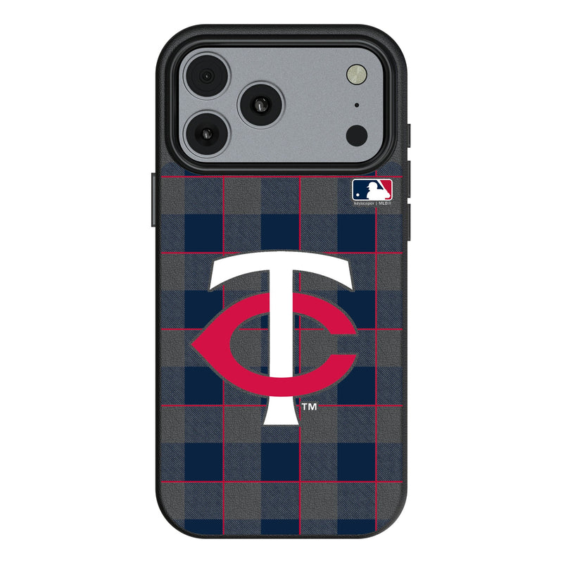 Minnesota Twins Plaid iPhone MagSafe Compatible Phone Case for Apple iPhone