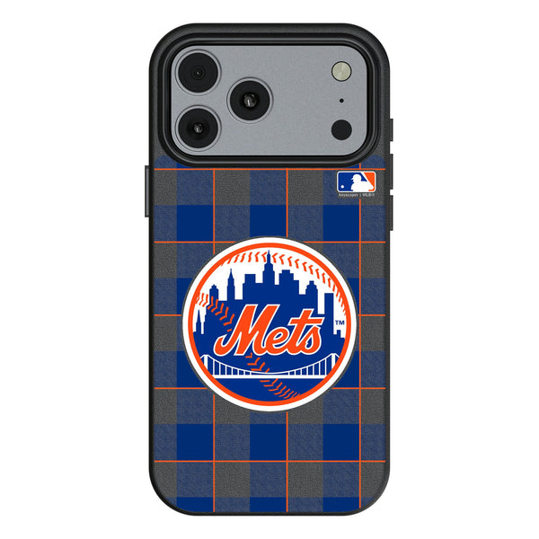 New York Mets Plaid iPhone MagSafe Compatible Phone Case for Apple iPhone