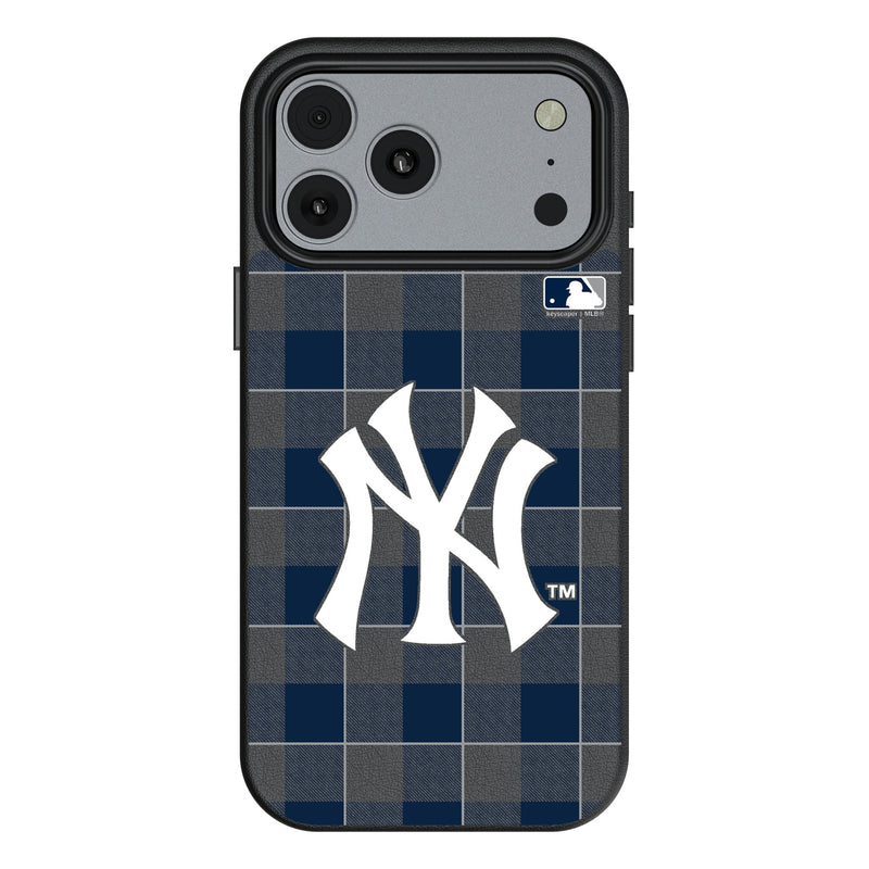 New York Yankees Plaid iPhone MagSafe Compatible Phone Case for Apple iPhone