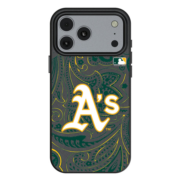 Oakland Athletics Paisley iPhone MagSafe Compatible Phone Case for Apple iPhone