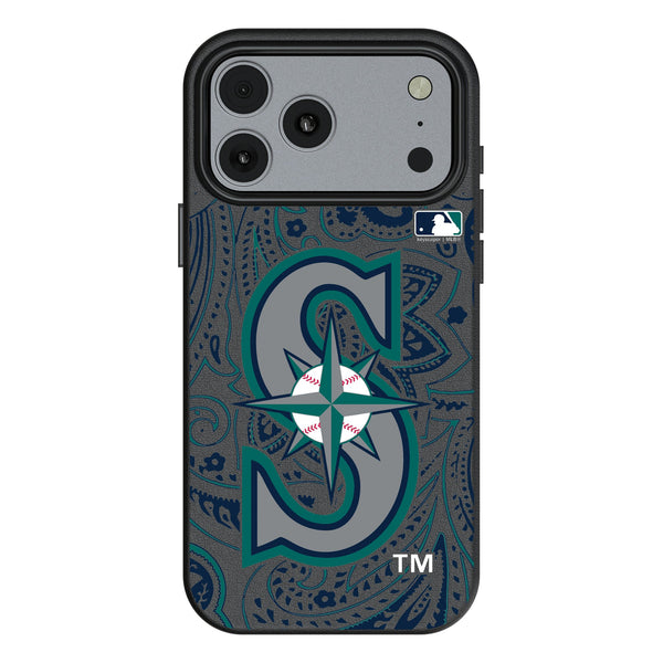 Seattle Mariners Paisley iPhone MagSafe Compatible Phone Case for Apple iPhone